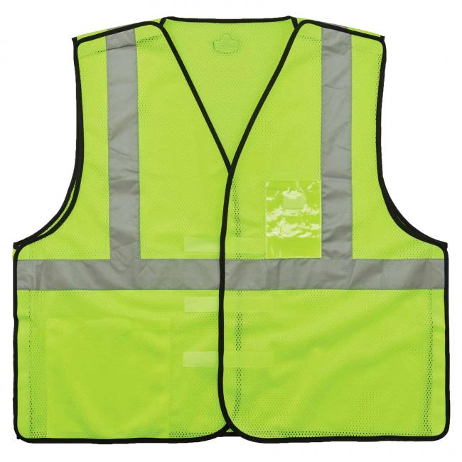 8216BA S/M Lime Type R Class 2 Breakaway Mesh Vest w/ ID Holder image 1