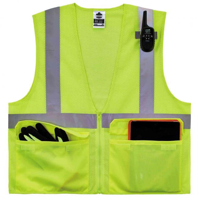 8220Z S/M Lime Type R Class 2 Standard Mesh Vest image 4