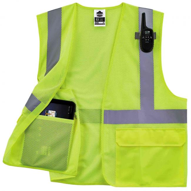 8220HL S/M Lime Type R Class 2 Standard Mesh Vest image 3