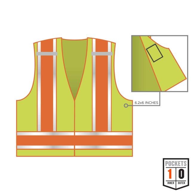 1 inner pocket (6.2x6 inches) and 0 outer pockets