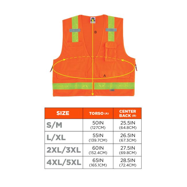 Size chart for sizes S/M - 4XL/5XL. Screen readers, please view size chart after color selector for optimal experience.