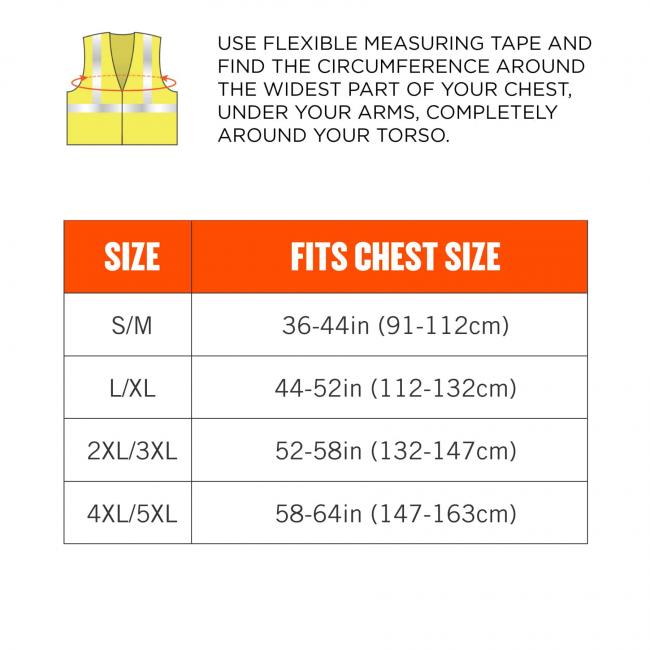 use flexible measuring tape and find the circumference around the widest part of your chest, under your arms, completely around your torso. Size S/M fits chest size 36-44in (91-112cm). Size L/XL fits chest size 44-52in (112-132cm). Size 2XL/3XL fits chest image 8