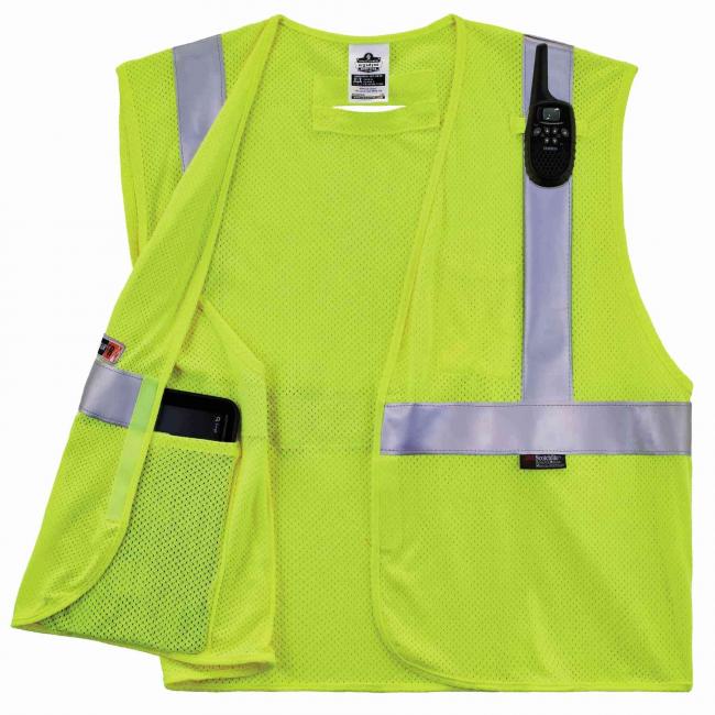 8260FRHL S/M Lime Type R Class 2 FR Modacrylic Vest image 3