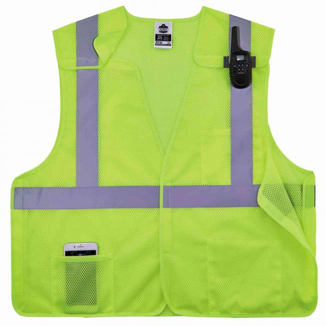 8217BA S/M Lime Class 2 Hi-Vis 5-Point Breakaway Safety Vest image 3