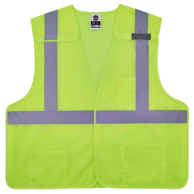 8217BA S/M Lime Class 2 Hi-Vis 5-Point Breakaway Safety Vest image 1