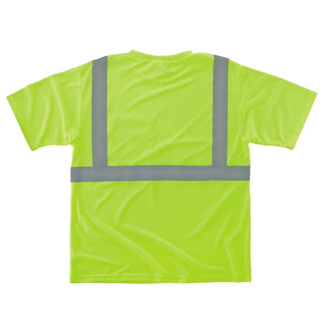 Back of recycled hi-vis t-shirt