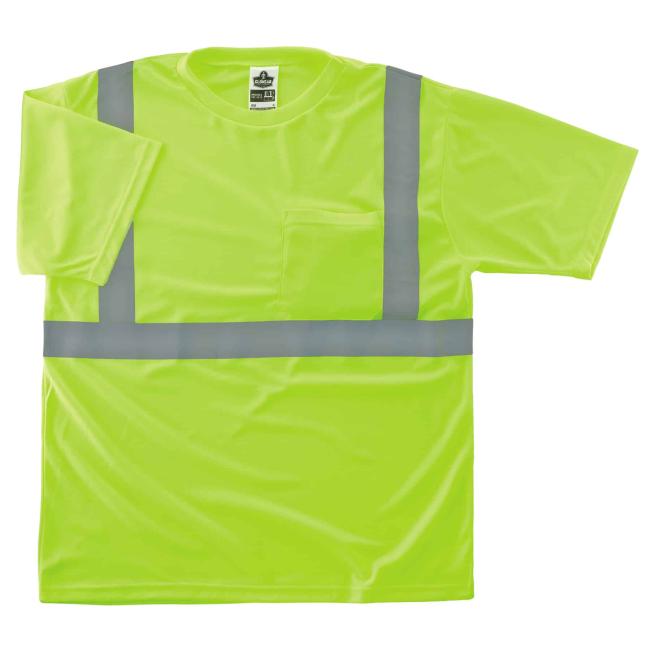 Front of recycled hi-vis t-shirt