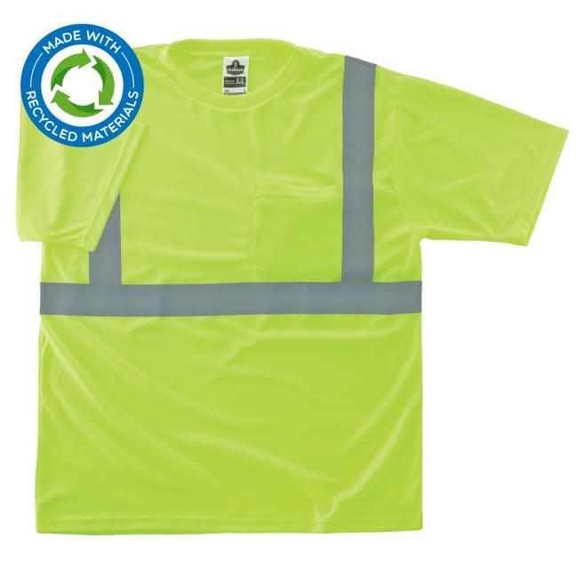 Recycled eco-friendly hi-vis t-shirt .