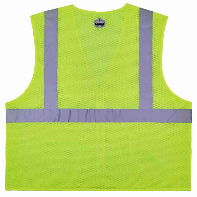 8256Z S/M Lime Class 2 Self-Extinguishing Hi-Vis Safety Vest image 2