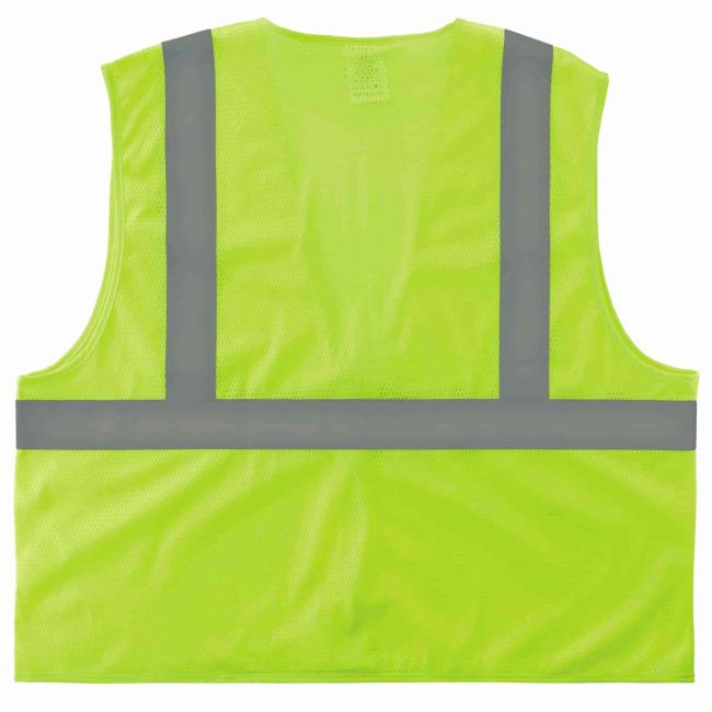 Back of recycled hi-vis vest
