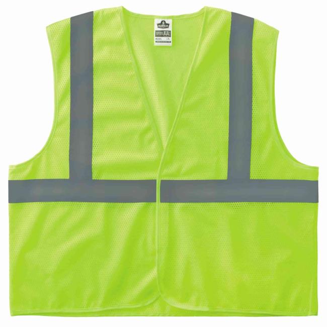 Front of recycled hi-vis vest