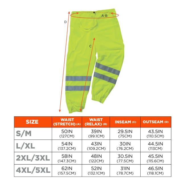 Size chart for sizes S/M through 4XL/5XL. Screen readers please view HTML size chart after color selections, for best experience.