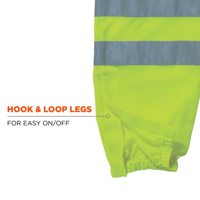 Hook and loop legs: for easy on and off