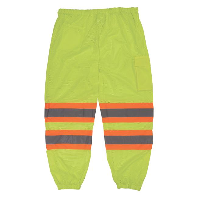 Back of lime two-tone pants