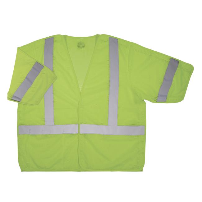 Front view of lime 8315ba hi vis breakaway safety vest