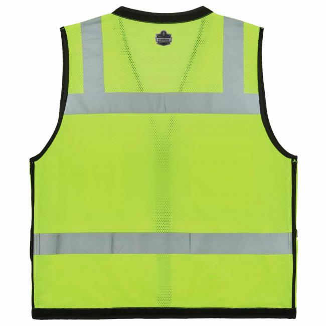 8253HDZ S/M Lime Type R Class 2 Heavy-Duty Mesh Surveyors Vest image 2