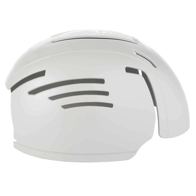 Profile view of bump cap.