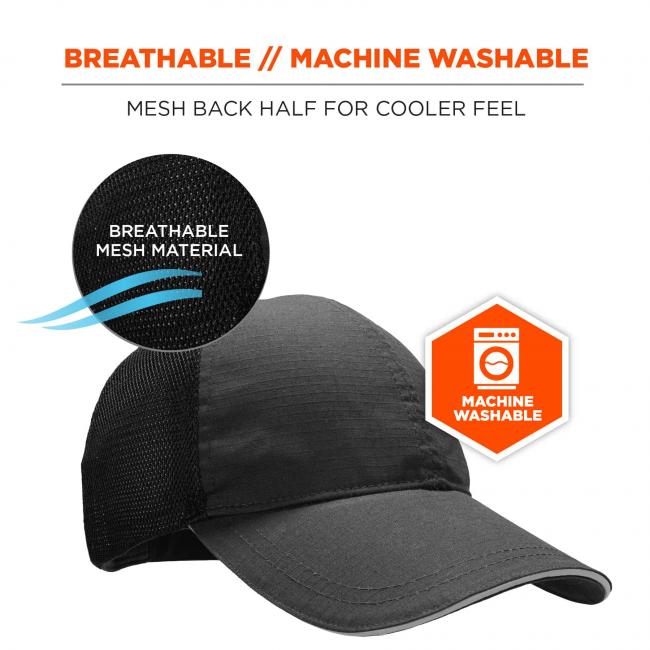 Breathable/machine washable: mesh back half for cooler feel. Breathable mesh material. Machine washable. image 4