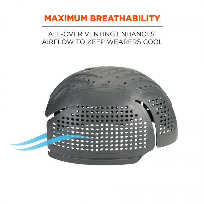 Maximum breathability: all-over venting enhances airflow to keep wearers cool