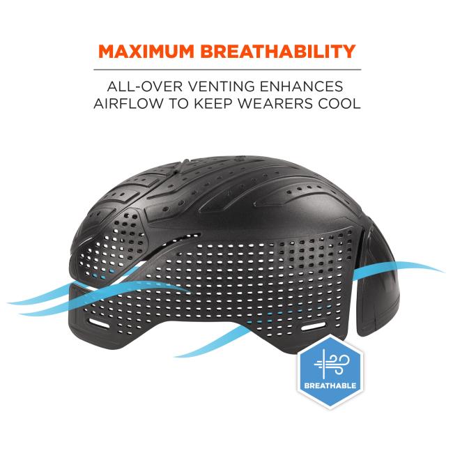 Maximum breathability: all over venting enhances airflow to keep wearers cool.
