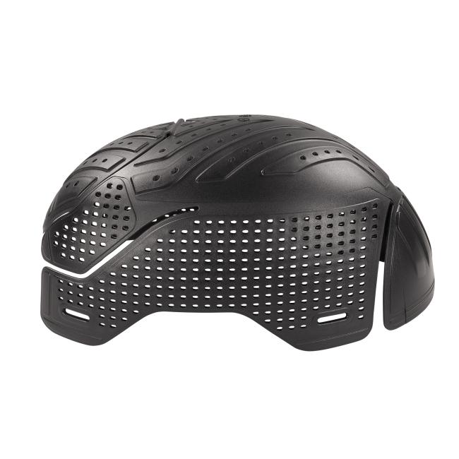 Side profile view of black universal bump cap insert