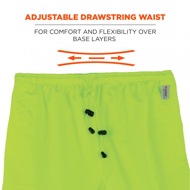 Adjustable drawstring waist: for comfort and flexibility over base layers.