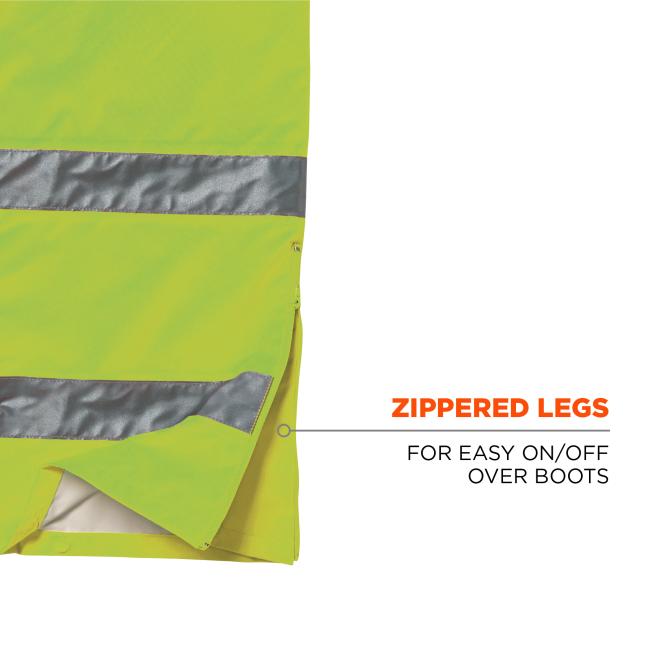Zippered legs for easy on/off over boots