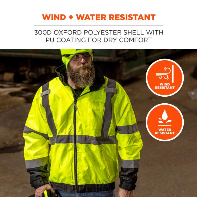 3-in-1 Hi-Vis Winter Bomber Jacket | Ergodyne