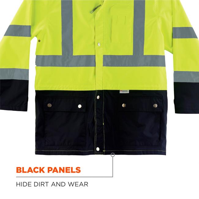 Black panels: hide dirt and wear