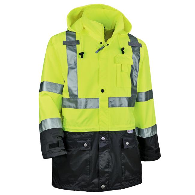 Hi-Vis Rain Jacket - Black Bottom | Ergodyne