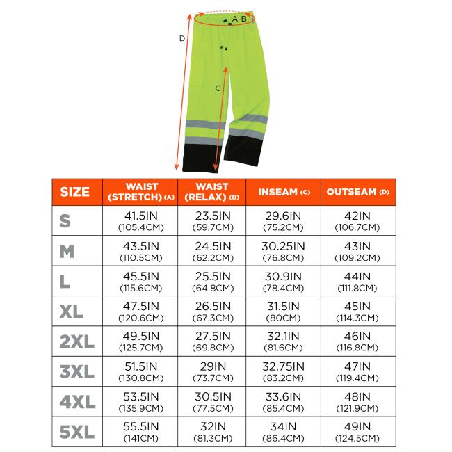 Size chart for sizes S through 5XL. Screen readers please view HTML size chart after color selections, for best experience.