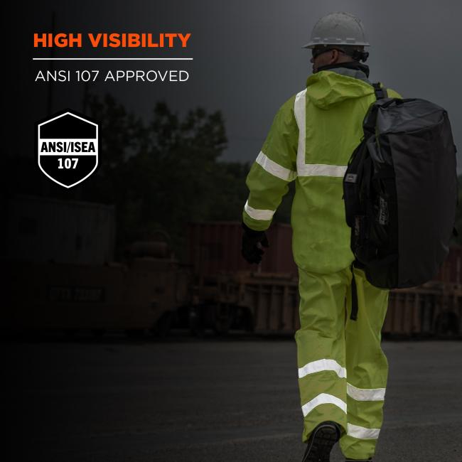 High Visibility. ANSI 107 Approved