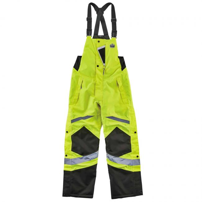 8928 S Lime Class E Hi-Vis Thermal Bibs image 2