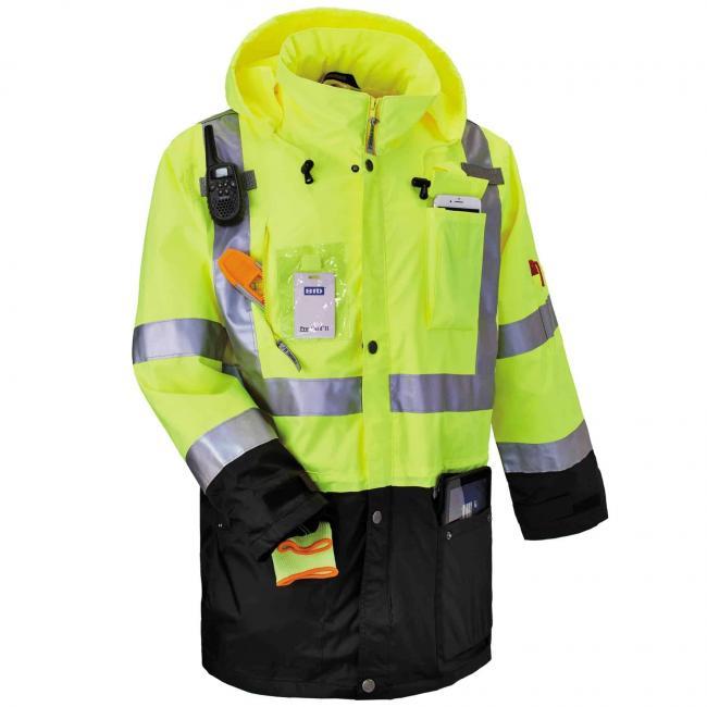 jacket with pockets propped