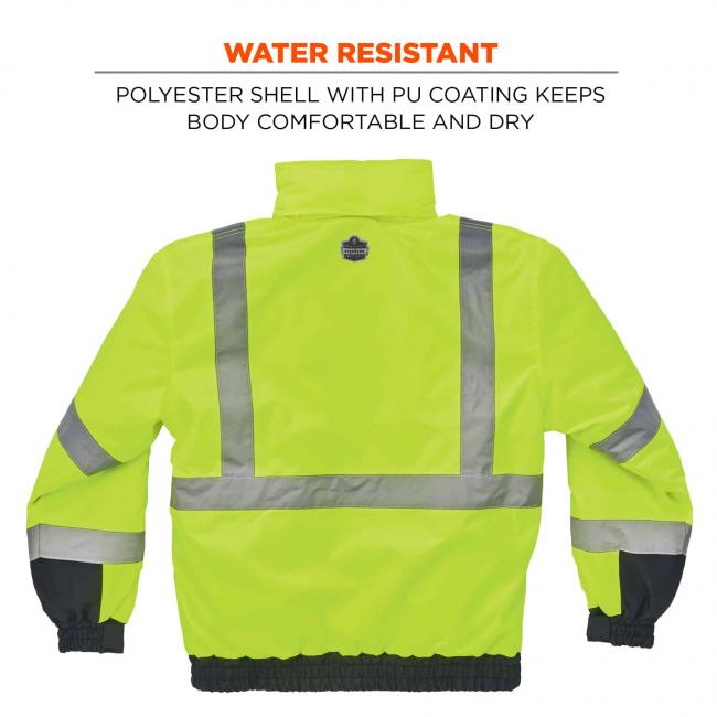 Water resistant: polyester shell with PU coating keeps body comfortable and dry