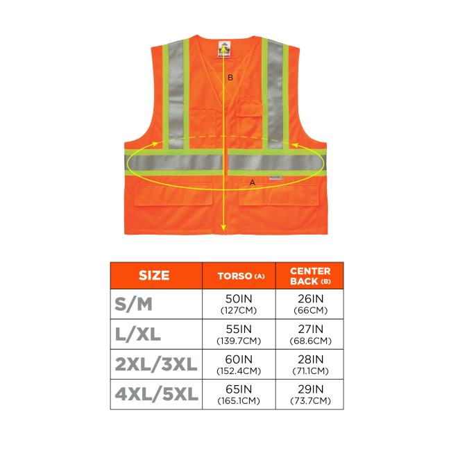 Size chart for sizes S/M - 4XL/5XL. Screen readers, please view size chart after color selector for optimal experience.