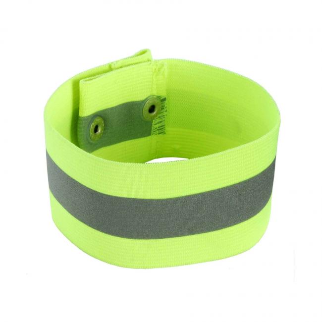 8001 S/M Lime Arm/Leg Band - Button Snap Closure reflective-arm-band image 1