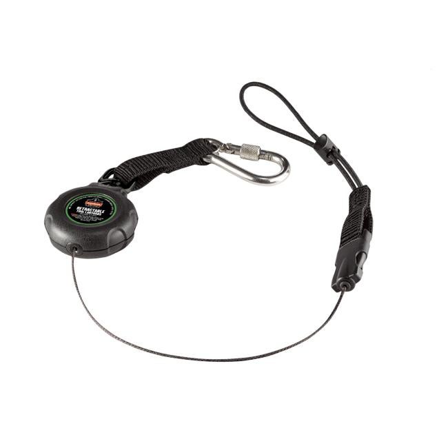 Front view of retractable tool lanyard