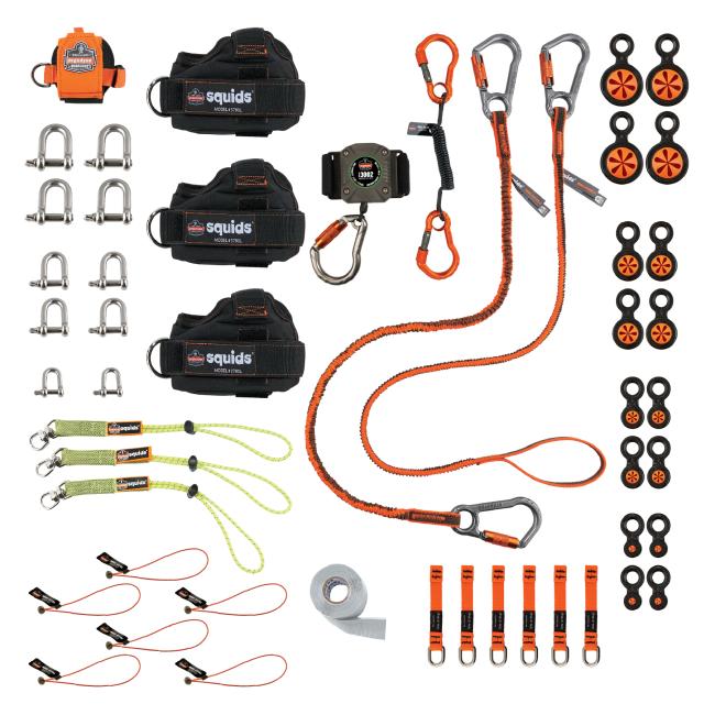 Tower Climber Tool Tethering Kit with lanyard and tethering components