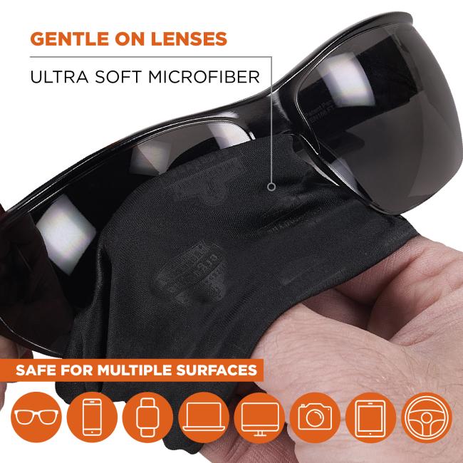 Gentle on lenses: ultra soft microfiber is safe for multiple surfaces like glasses, phones, watches, laptops, tvs, cameras and more
