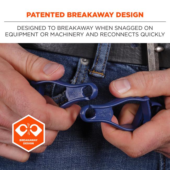 patented breakaway design: designed to breakaway when snagged on equipment or machinery and reconnects quickly.