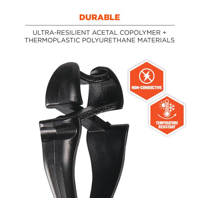 Durable: made of ultra-resilient acetal copolymer and thermoplastic polyurethane materials. Non-conductive and temperature resistant.