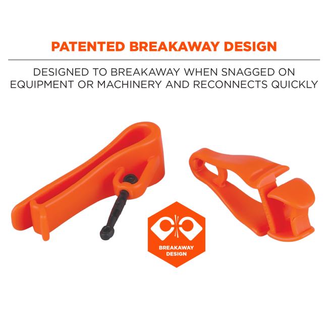 Patented breakaway design: designed to detach around moving parts or other catch hazards