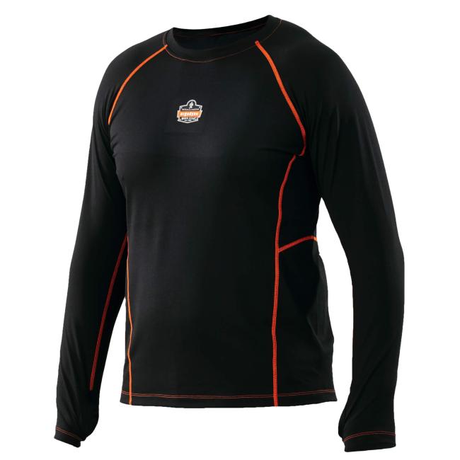 6435 M Black Base Layer Thermal Long Sleeve Work Shirts image 2