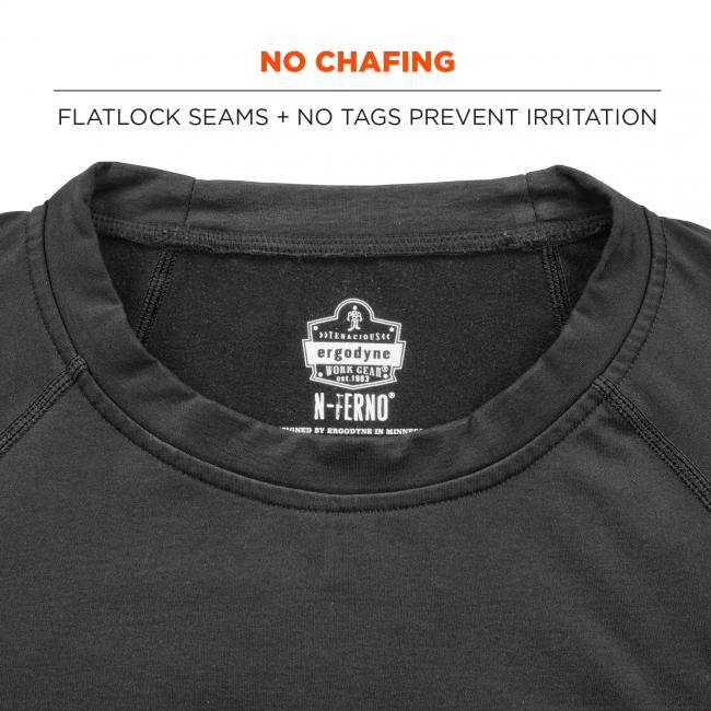 No chafing: flat lock seams + no tags prevent irritation.
