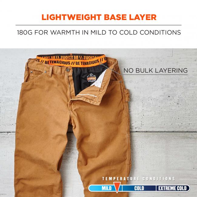 Lightweight Base Layer. 180 grams for warmth in mild to cold conditions. No bulk layering.