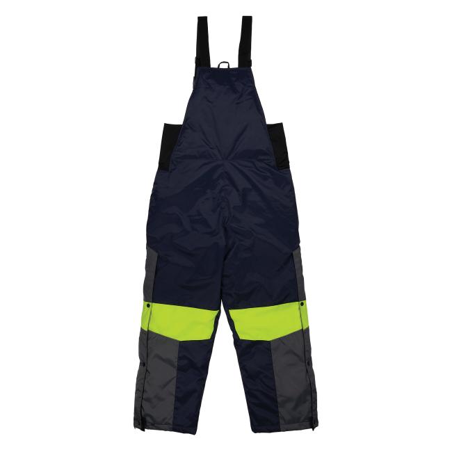 Back of 6477 insulated freezer bib overalls