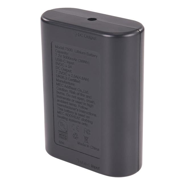 3-quarter view of portable battery power bank.