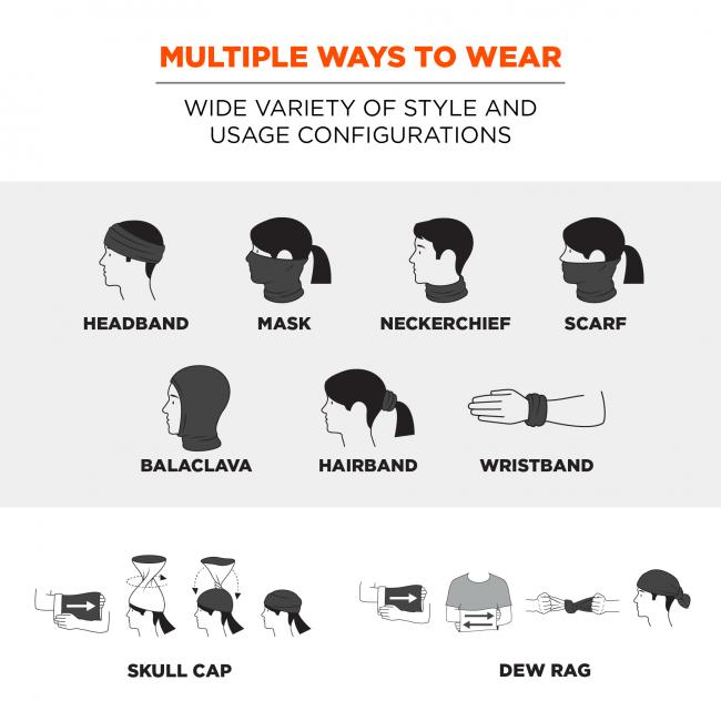 Multiple ways to wear. Wide variety of style and usage configurations