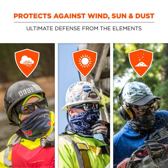 blocks wind, sun & dust: ultimate protection from the elements.